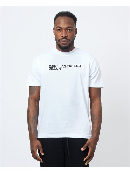 T-shirt en coton avec logo Karl Lagerfeld KARL LAGERFELD | A1M17002100